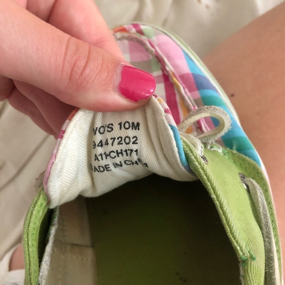 Pastel Plaid Sperrys - Picture 2 of 4